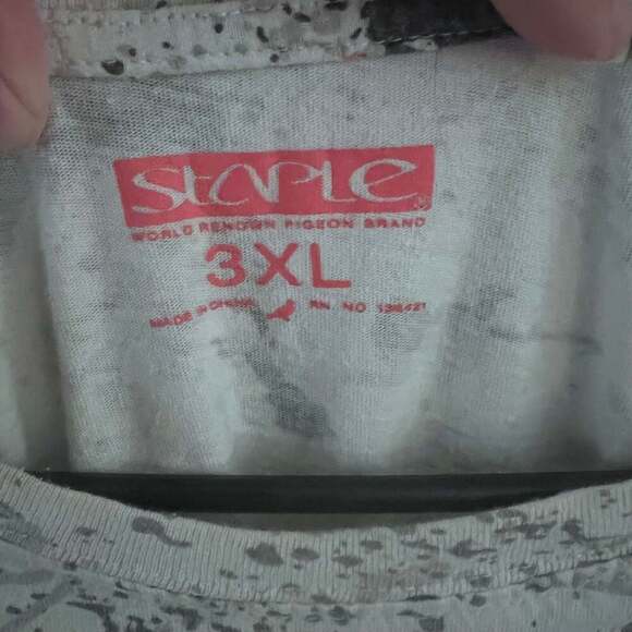 NEW JEFF Staple Pigeon Short Sleeve White Paint Splatter Medium T-shirt NWT - Picture 2 of 4